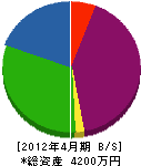 西田畳店 貸借対照表 2012年4月期
