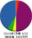 誠翔建設 貸借対照表 2010年7月期