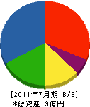 川木組 貸借対照表 2011年7月期