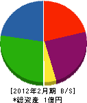大島電設 貸借対照表 2012年2月期
