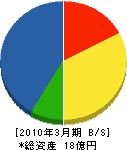 戸沼岩崎建設 貸借対照表 2010年3月期