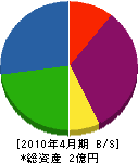 隼人建設 貸借対照表 2010年4月期