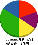 梶川建設 貸借対照表 2010年6月期