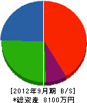 松浦住建 貸借対照表 2012年9月期