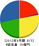 日本自動機工 貸借対照表 2012年9月期