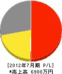 秋川電気工業所 損益計算書 2012年7月期