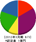長谷川工務店 貸借対照表 2012年3月期