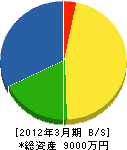 浅倉商会 貸借対照表 2012年3月期