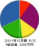 延州緑化 貸借対照表 2011年12月期