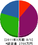 濱野商会 貸借対照表 2011年3月期