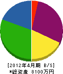 内田商事 貸借対照表 2012年4月期