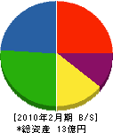 興亜ガス開発 貸借対照表 2010年2月期