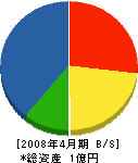 長濱建設 貸借対照表 2008年4月期