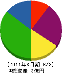九州清掃事業センター 貸借対照表 2011年3月期