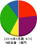 岡山建材 貸借対照表 2010年3月期