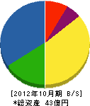 佐藤企業 貸借対照表 2012年10月期