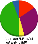 小笠原建設運輸 貸借対照表 2011年9月期