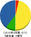錦江建設 貸借対照表 2010年4月期