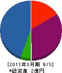三栄工業 貸借対照表 2011年3月期