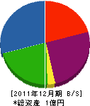 ヤマト地質調査 貸借対照表 2011年12月期