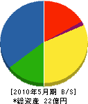藤井電機 貸借対照表 2010年5月期