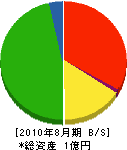 糸川建設 貸借対照表 2010年8月期