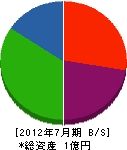 須田建設 貸借対照表 2012年7月期