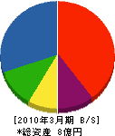 北海道スプリットン工業 貸借対照表 2010年3月期