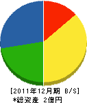 青山組 貸借対照表 2011年12月期