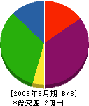 近畿有線テレビ 貸借対照表 2009年8月期