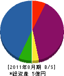池田建設 貸借対照表 2011年8月期