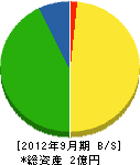 安田組 貸借対照表 2012年9月期