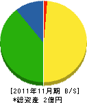 藤本組 貸借対照表 2011年11月期