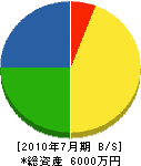 札幌緑化センター 貸借対照表 2010年7月期