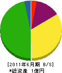 井戸直工業 貸借対照表 2011年6月期
