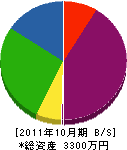 桜井設備 貸借対照表 2011年10月期