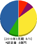 桜井石材 貸借対照表 2010年3月期