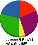 神田電機商会 貸借対照表 2010年8月期