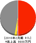 長島緑化 損益計算書 2010年2月期