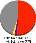 竹本海事 損益計算書 2011年7月期
