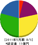 中澤建設 貸借対照表 2011年5月期