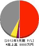 田部井設備工業所 損益計算書 2012年9月期