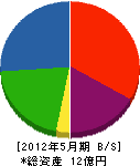 吉田興産 貸借対照表 2012年5月期