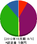 藤鳶工業 貸借対照表 2012年10月期