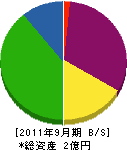 山口鉄工建設 貸借対照表 2011年9月期