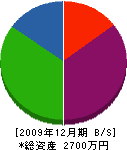 上田工務店 貸借対照表 2009年12月期