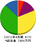 川崎工業 貸借対照表 2012年4月期