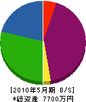 伊藤庭石建設 貸借対照表 2010年5月期