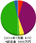東和 貸借対照表 2012年7月期