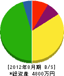 宮本組 貸借対照表 2012年8月期